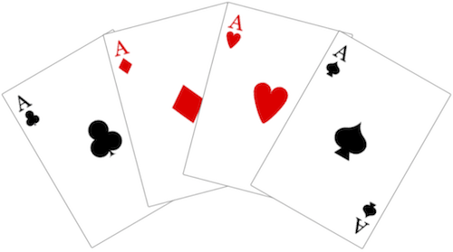 4 Aces in a spread